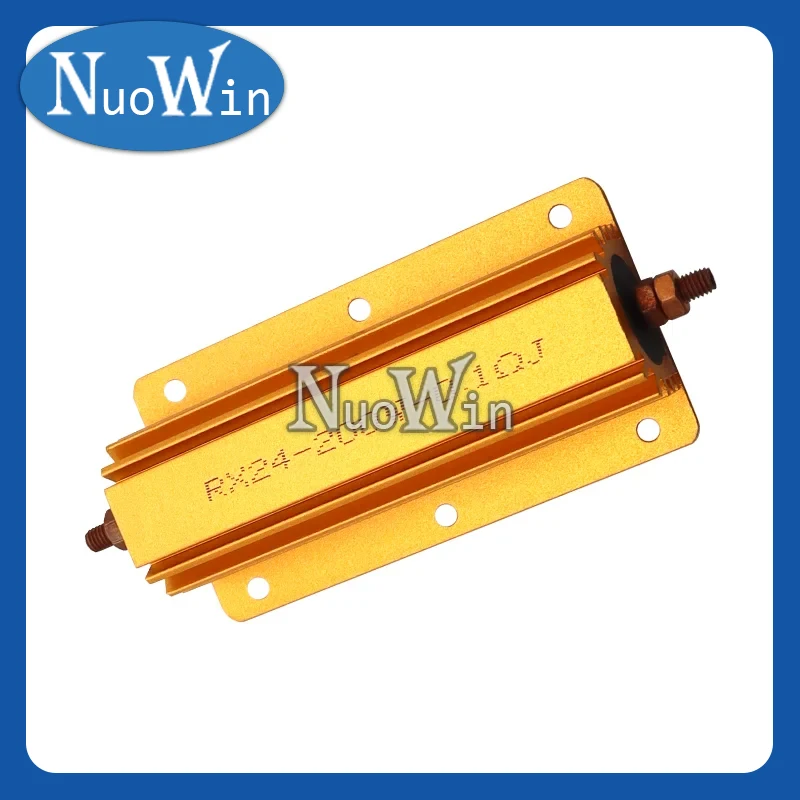 

1PC 200W RX24 Aluminum Power Metal Shell Case Wirewound Resistor 0.1 ~ 1K 0.15 0.2 0.5 1 2 4 6 8 10 20 100 150 300 400 200 ohm