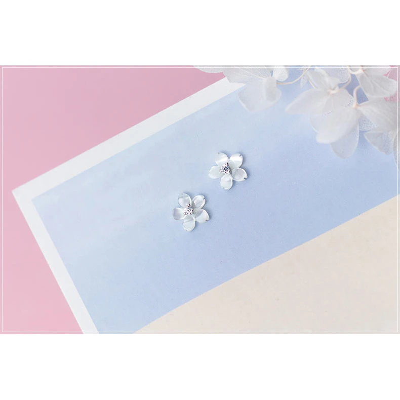 Modian – boucles d'oreilles en argent Sterling 925 authentique, en céramique, fleur, pour femme, plante, bijoux de luxe, déclaration de mariage, nouvelle collection 2020