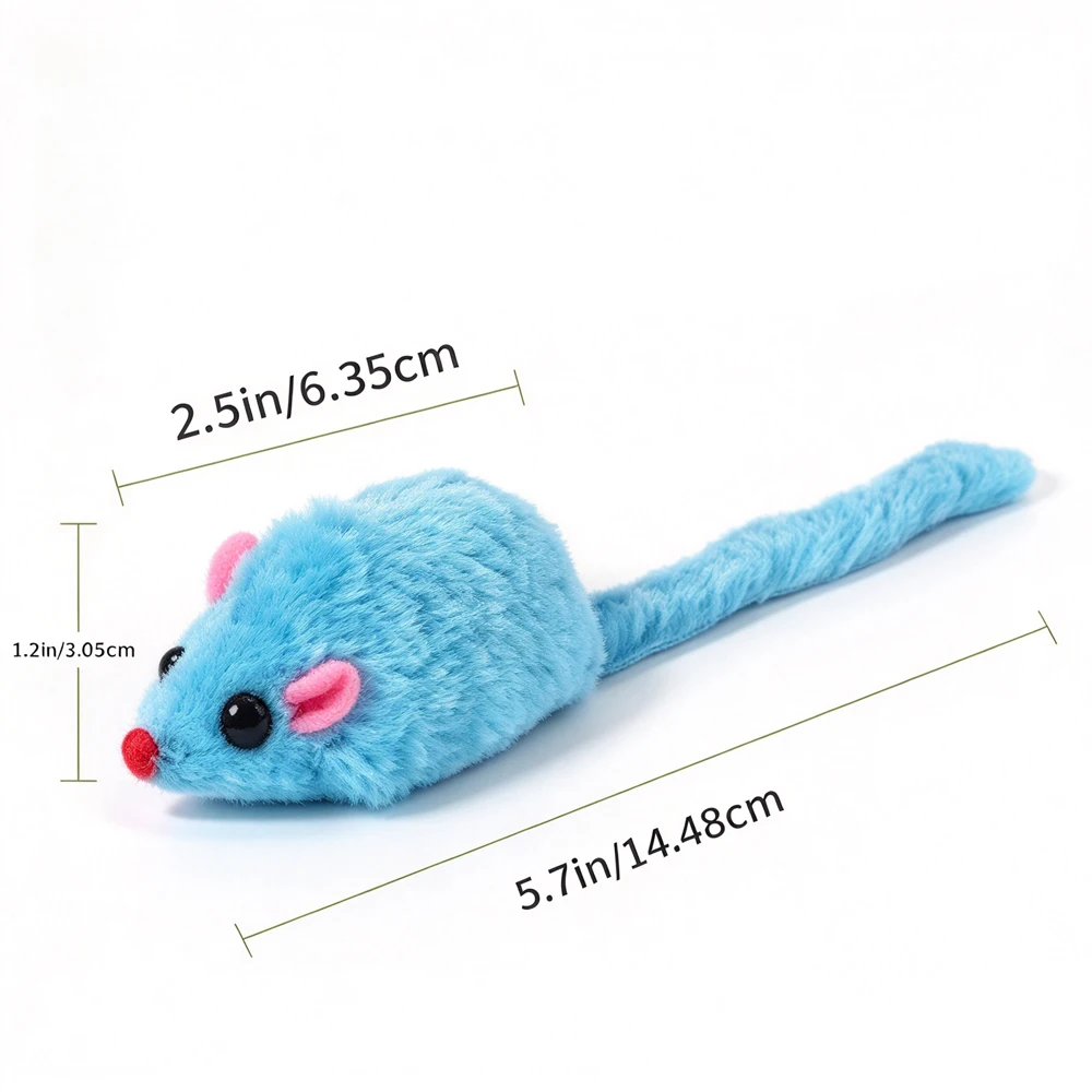 5/8/16Pcs Cat Toys Interactive Realistic Mouse-Shaped Cat Hunting Training Toys for Teeth Cleaning and Oral Health Artificial Feathers Suitable for All Cats Birthday Gift Surprise Colors and Styles Shipped Randomly