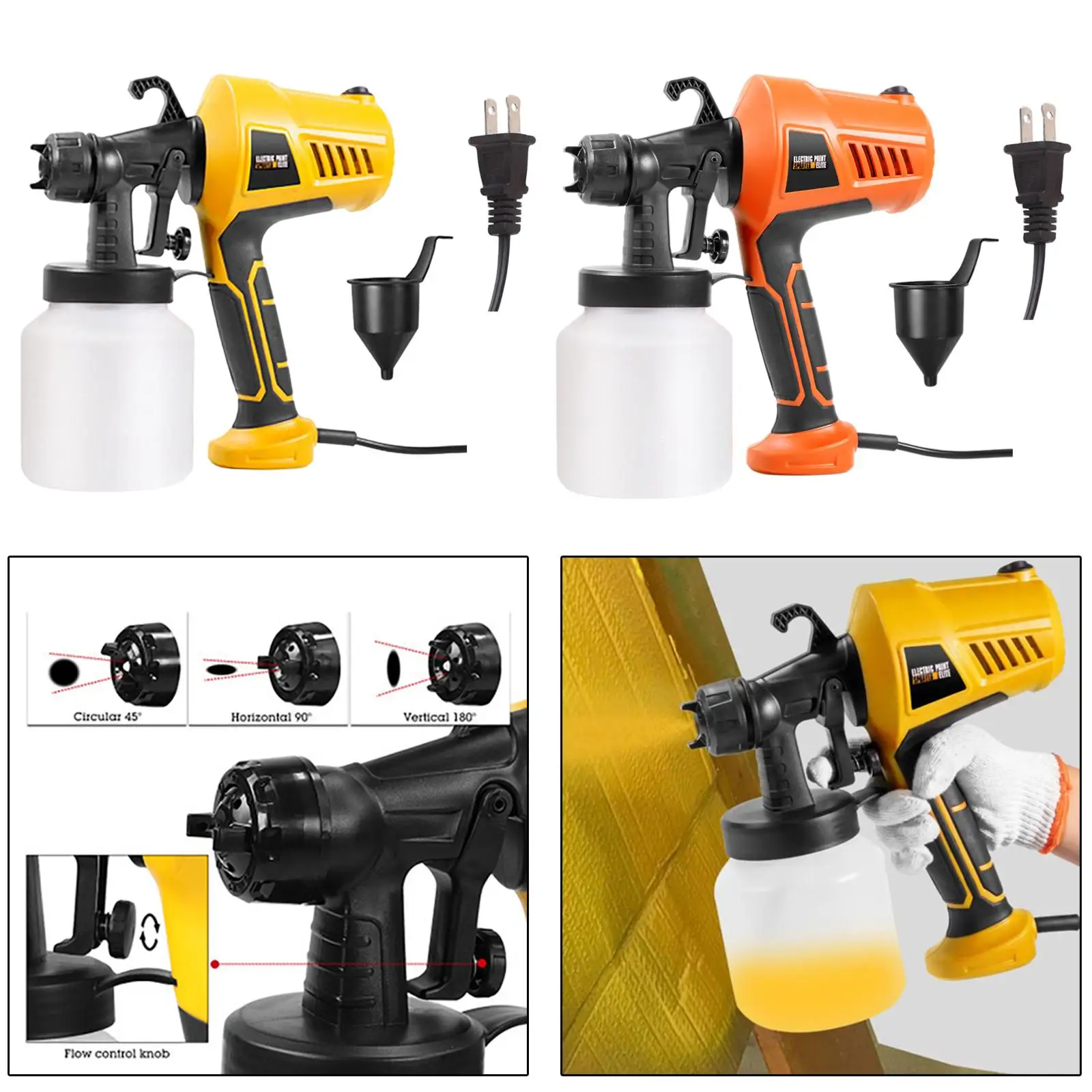 High Power HVLP Home Electric , Paint Sprayer,3 Spray Patterns with