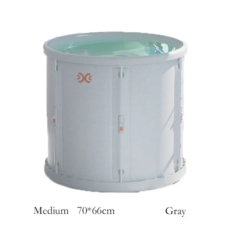 Multifunctional Dormitory Collapsible Bathtubs Whole Body Household Bath Bucket Lazy Spa Round Bath Barrel Bathroom Products