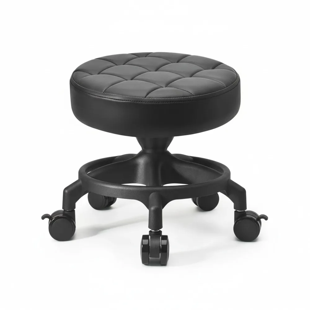 

Low Height Rolling Stool with Universal Casters - Ergonomic Roller Seat for Home Office Garage Shop Work
