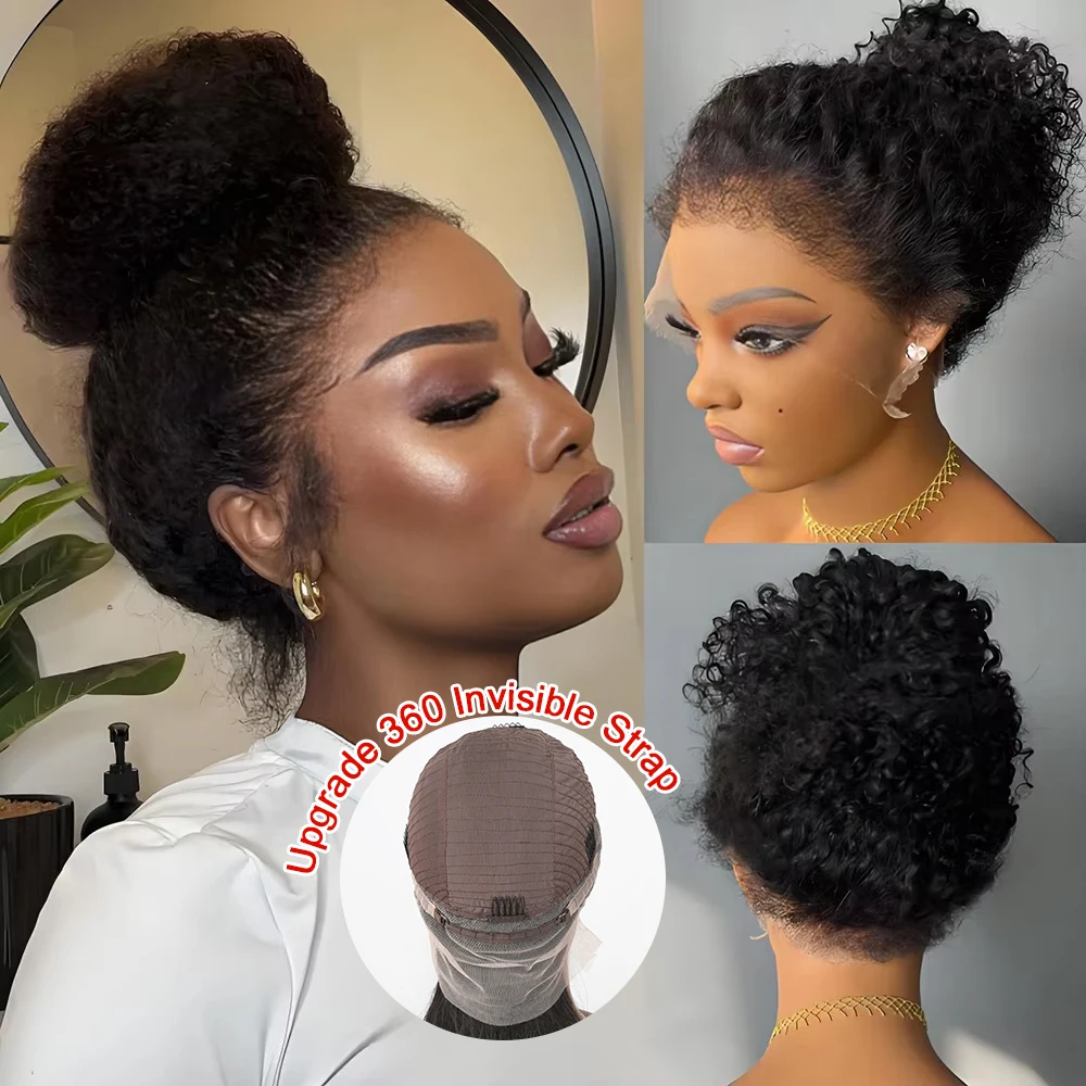 

300% Density 13x6 13x4 Deep Wave Frontal Wigs Human Hair 40 46 Inch Curly Human Hair Wigs 360 HD Full Lace Frontal Wig For Women