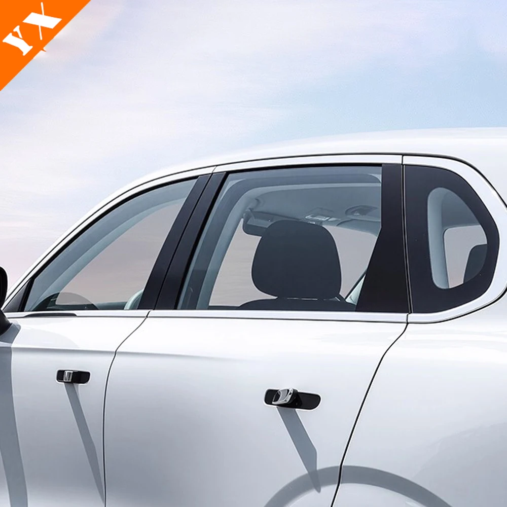 2025 2026 لملحقات Leapmotor B10 من الفولاذ المقاوم للصدأ والكروم الأسود لنافذة السيارة، زخرفة حماية النافذة، #4