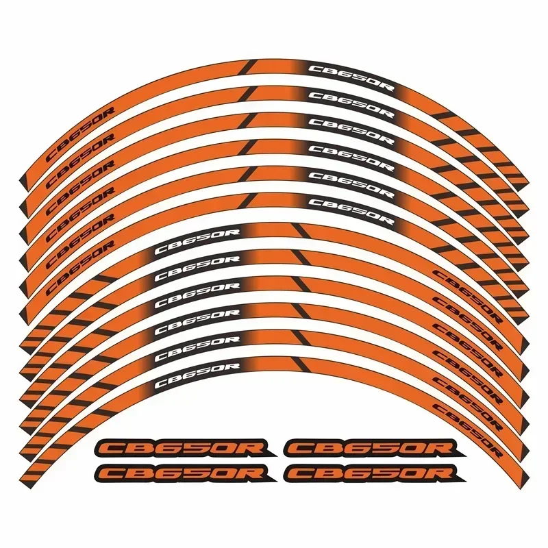 For Honda CB650R CB650 R Moto Parts Contour Wheel Decoration Decal Sticker - Orange