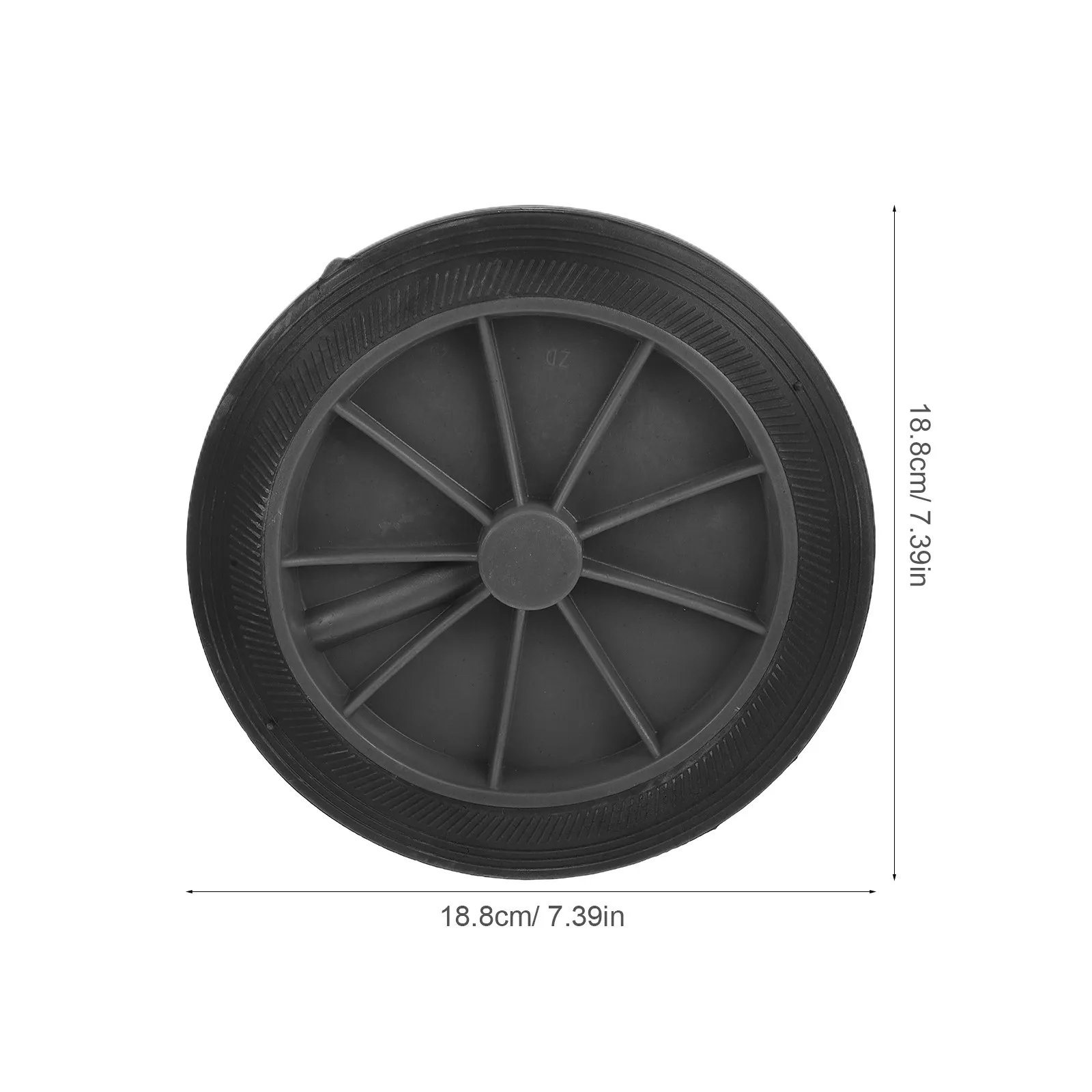 2Pcs PU Trash Can Wheels Replacement Heavy Duty Outdoor Large Garbage Bin Wheels Universal Axle Fit Waste Management Equipment