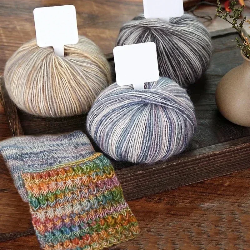 50G/Knäuel Farbe Baumwolle Wolle Häkelgarn Weiches umweltfreundliches Strickgarn DIY handgemachte Baby Schal Pullover Weben Strickgarn