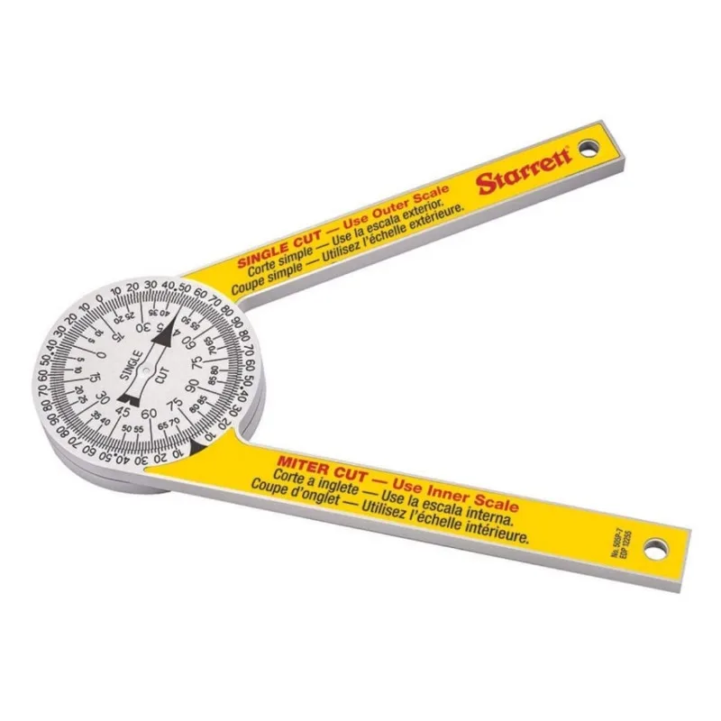 

Starrett ProSite Miter Protractor Angle Finder with Two Laser Engraved Scales - Ideal for Carpenters, Plumbers, and DIY Home Imp