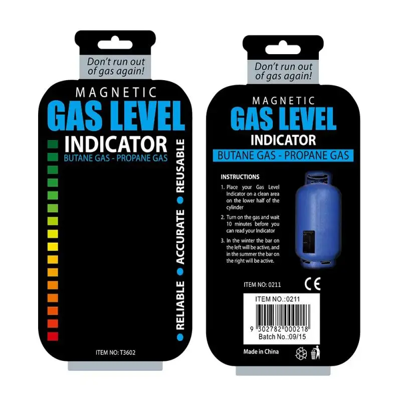 1~5PCS Gas Tank Level Indicator Propane Butane LPG Fuel Level Indicator Magnetic Gauge Bottle Temperature Measuring