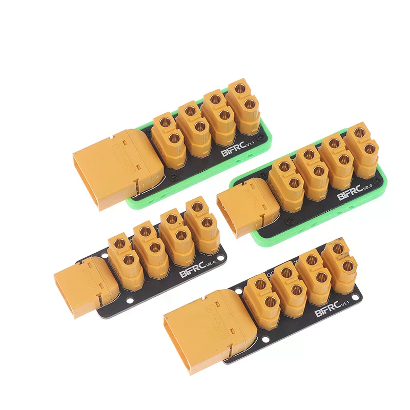 High Current XT60/XT90 to 4 Channel Plug Distribution Board with Optional Base Shell for Robot RC Boat Submarine DIY Electronics