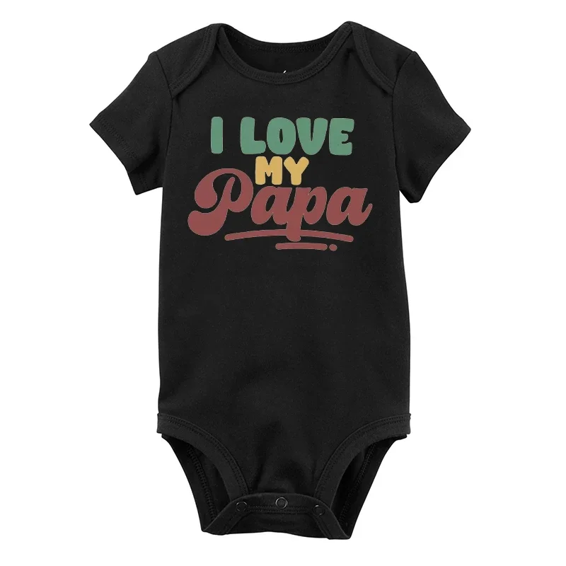 Love My Papa Baby Onesie Retro I Love My Papa Baby Bodysuit Grandpa's Baby Retro Bodysuit Newborn m