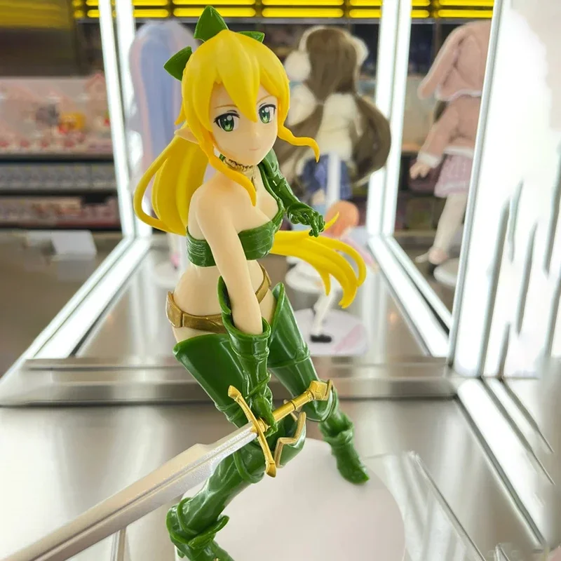 Bandai Banpresto Sword Art Online Kirigaya Suguha Leafa Cute Anime Figure Model Dolls Kawaii Cartoon Decor Adult Kids Toy Gifts