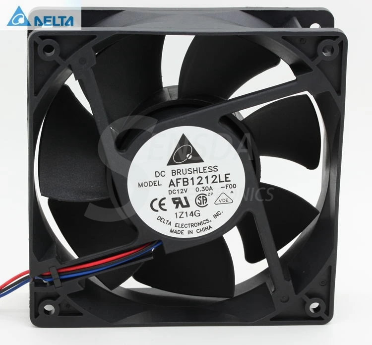 for delta AFB1212LE -F00 12038 120X120X38mm 12cm 120mm DC 12V 0.30A Computer cpu case axial cooling fans