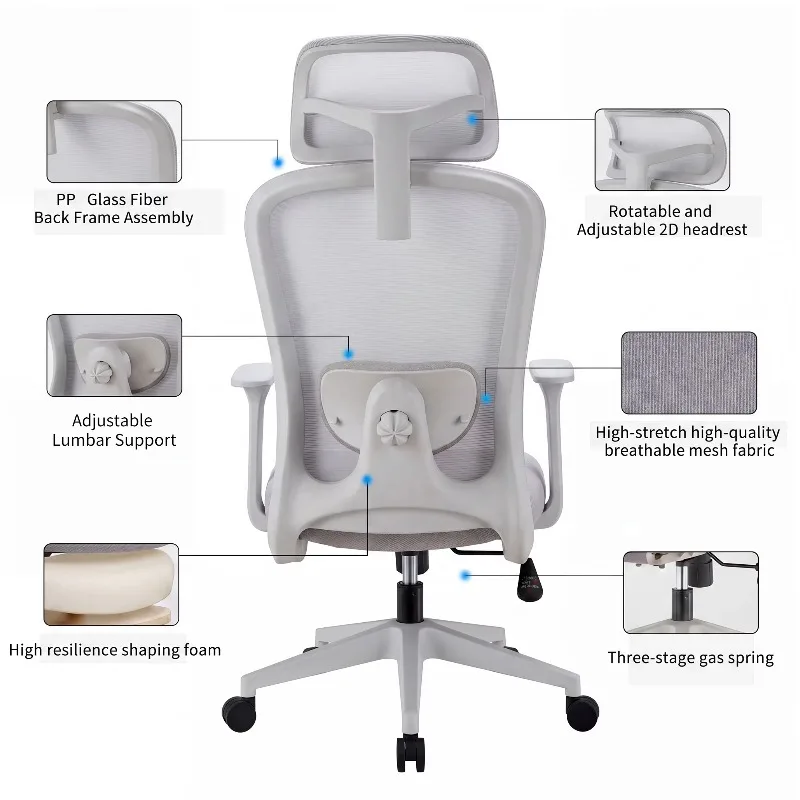 Modern high-end lounge chair with ergonomic office chair rotation device, equipped with rotation adjustment device