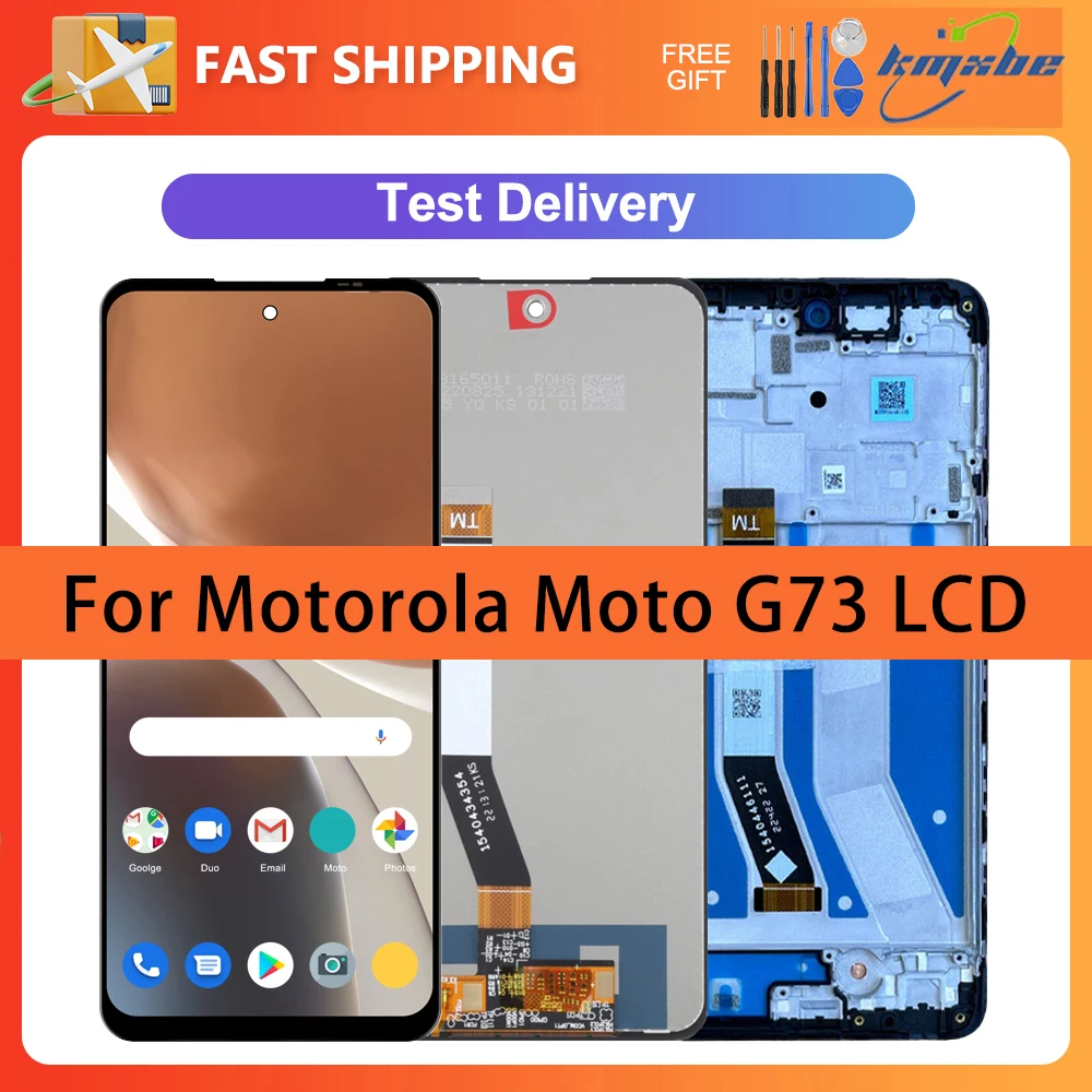 

6.5" LCD For Motorola Moto G73 Display Touch Screen Panel Digitizer Assembly With Frame For Moto G73 LCD Replacement