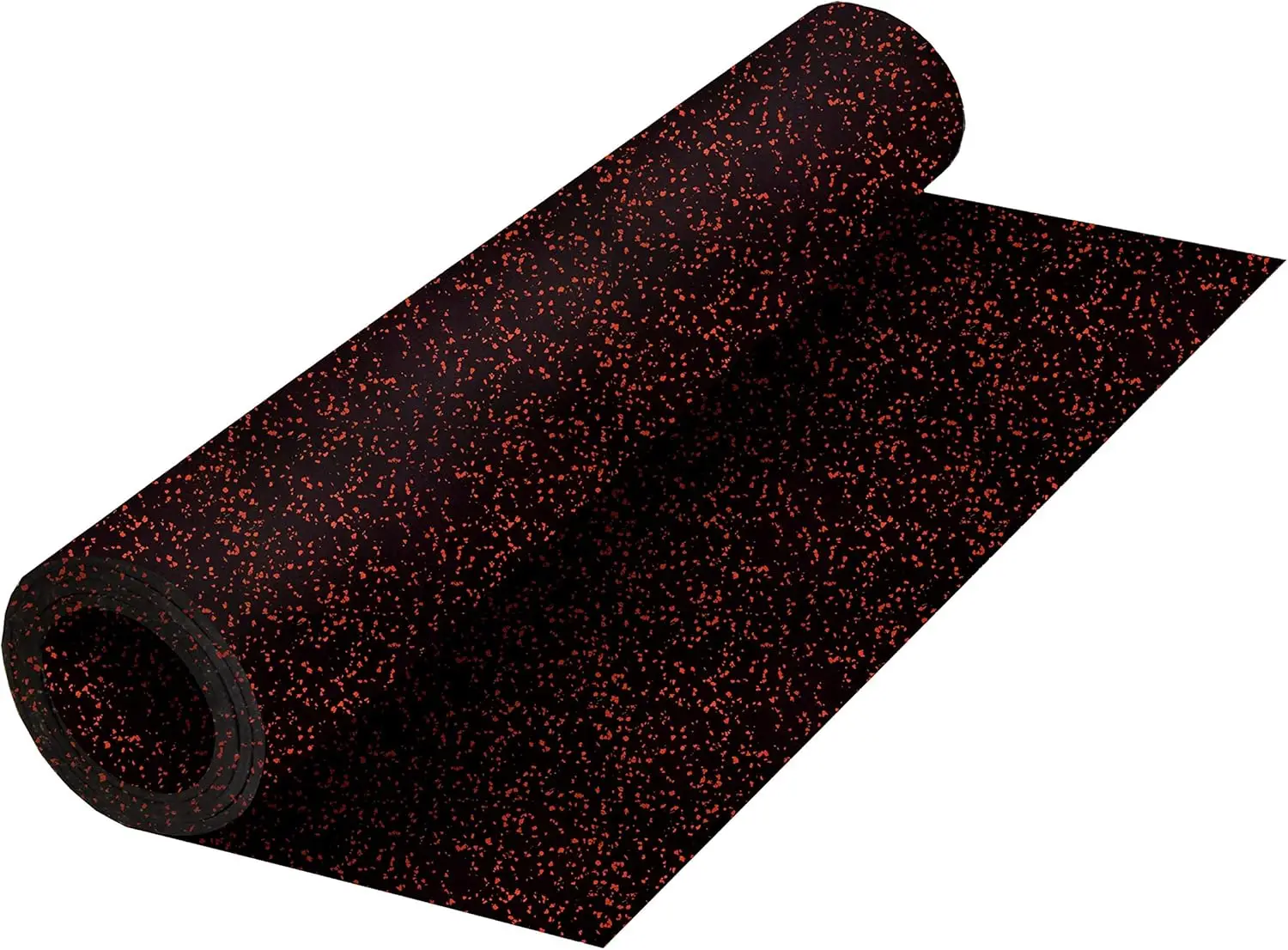 Genaflex Rubber Gym Floor Mat - 8mm Thick - Heavy Duty Commercial Protective Gym Flooring Roll (10% Red, 4' X 4')