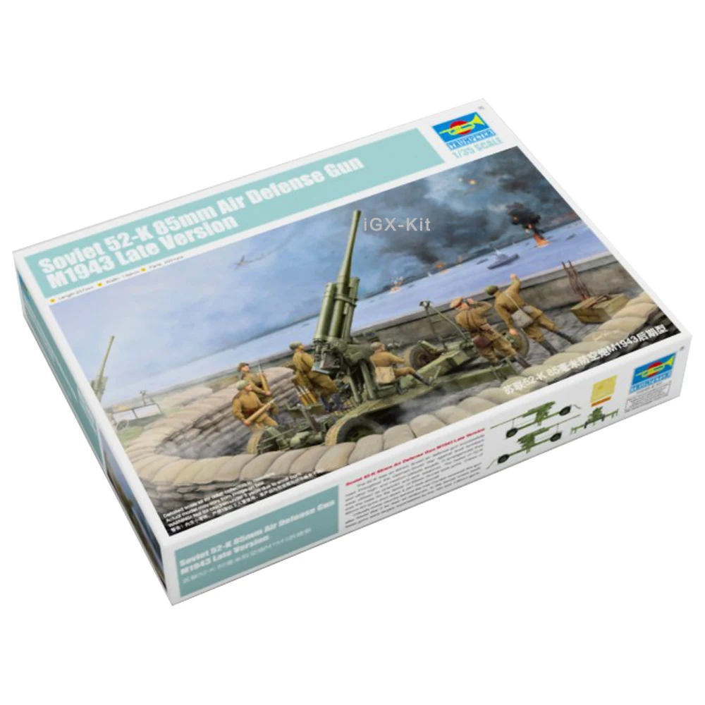 Trumpeter 02342 1/35 Soviet 52-K 52K 85MM Air Defense Gun Artillery Military Gift Plastic Assembly Model Toy Building Kit