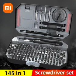 Xiaomi DELIXI 145-in-1 Screwdriver Set Precision Magnetic Screw Driver Bits Wireless Hand Screw Driver Portable Repair Kit Tools