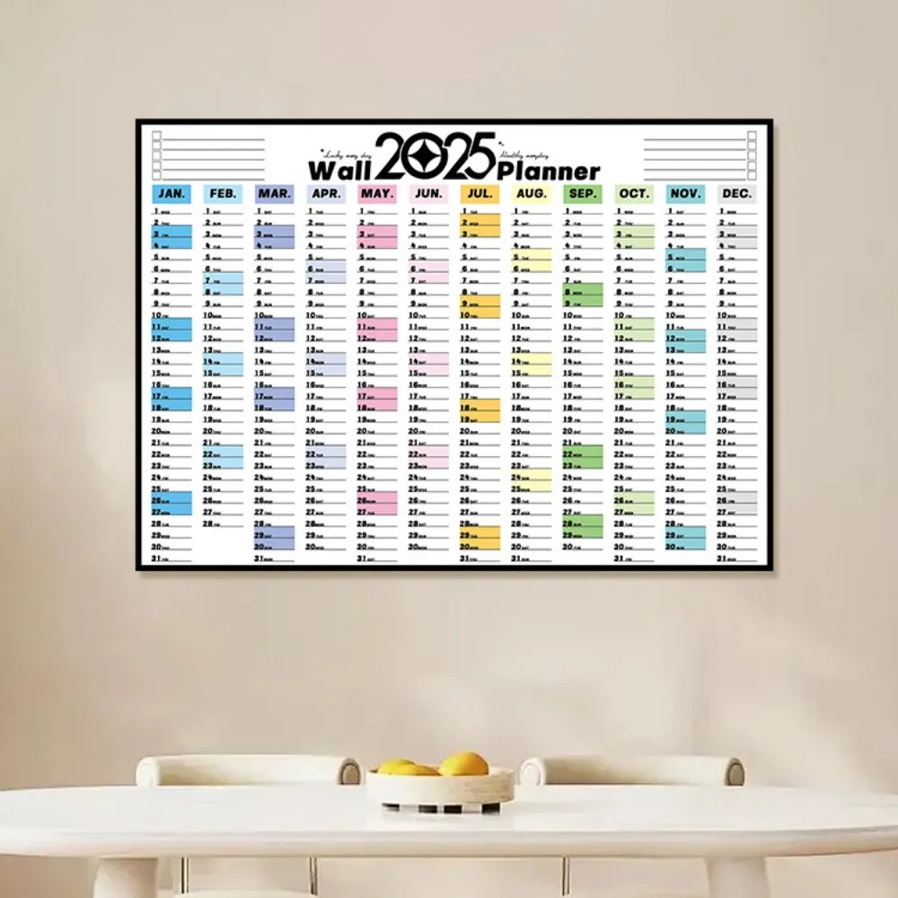 2025 Planning Wall Calendar Multipurpose Digital Planner Schedules To Do List Schedule Organizer School Office Supplies