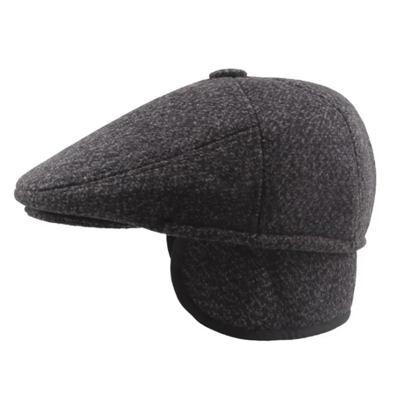 

Зимние мужские шапки плюс бархатный хлопковый толстый берет с ушками, теплая папиновая шапка с язычком, шапка-наушники, морозостойкие лыжные шапки