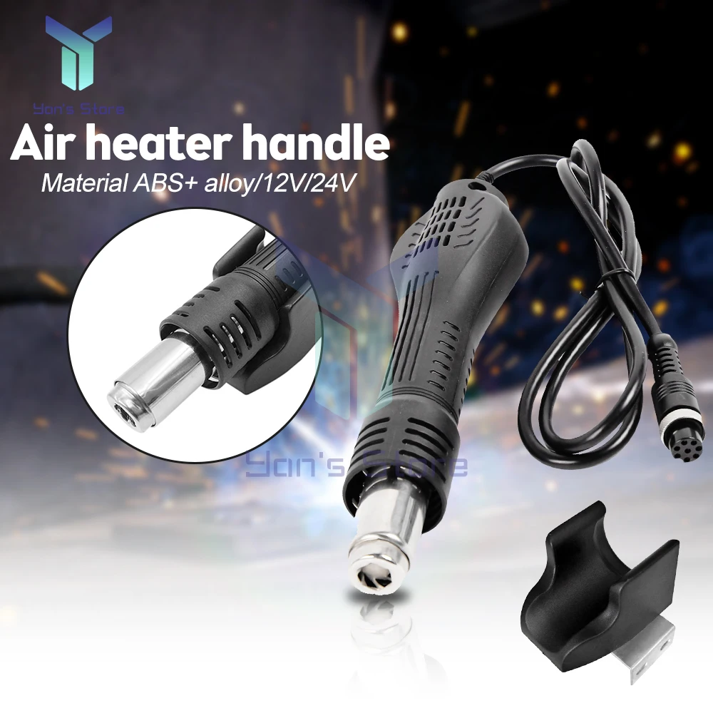 Imagem -02 - Hot Air Gun Handle é Adequado para 858 878 858d 878a Bga Retrabalho Soldagem Pistola de ar Quente Especial 12v 24v 8-hole