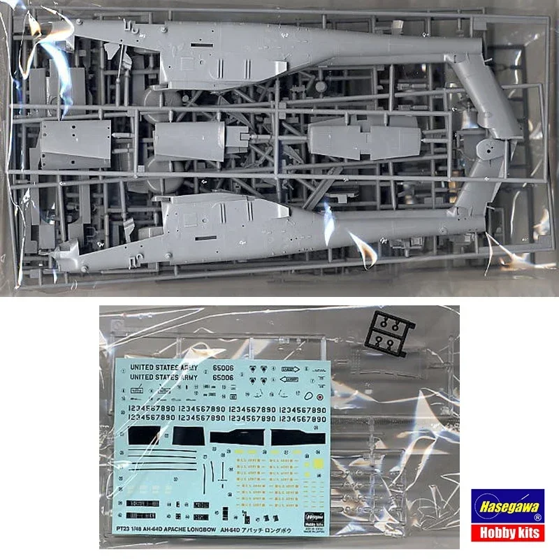 ハセガワ組み立て航空機モデルキット、Apacheロングボウガンシップ、07223 AH-64D、1:48スケール