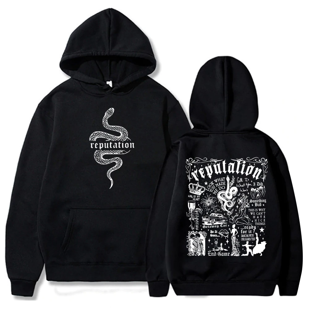 

Taylor Reputation Hoodie Reputation Music Hoodie Gift for Swiftie Fan Winter Warm Unisex Pullover Tops Streetwear