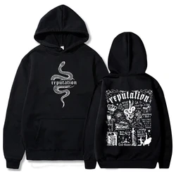 Taylor Reputation Hoodie Reputation Music Hoodie Gift for Swiftie Fan Winter Warm Unisex Pullover Tops Streetwear