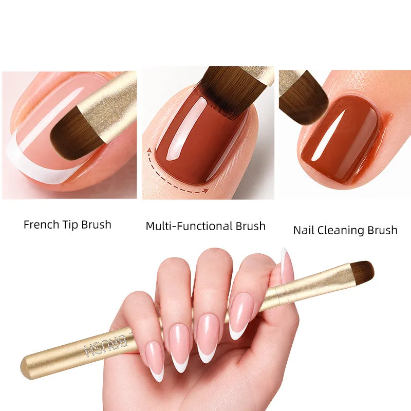 1/5Pcs Different Colored Handle Gel Painting Brush Nail Art For Gel Tip Extension Acrylic Builder Accessory Nail Art Brushes