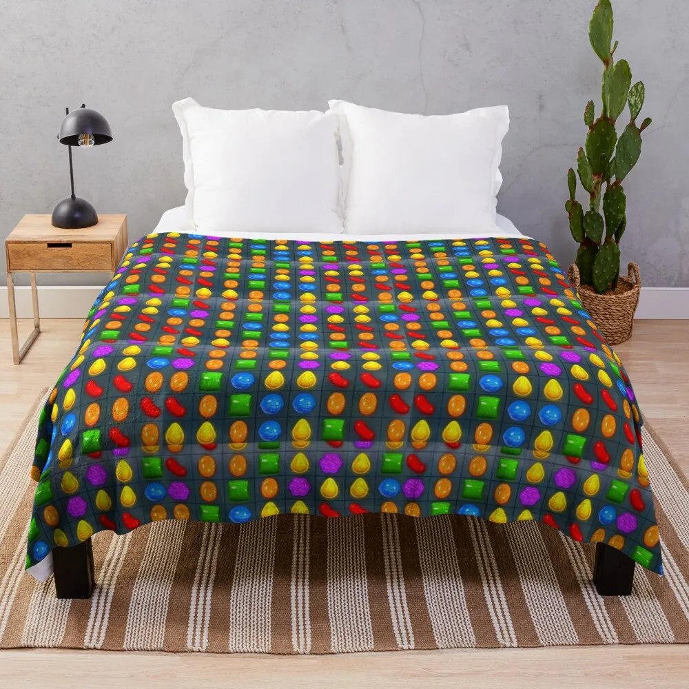 2022 All New candy crush Throw Blanket Camping Blanket Blanket For Sofa