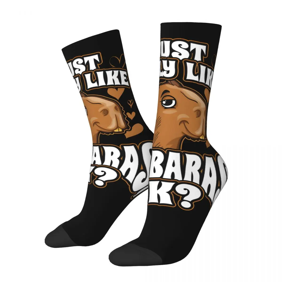 Hip Hop Retro I Just Really Like Capybaras OK Crazy Men's compression Socks Unisex Capybara Harajuku Seamless Printed Funny