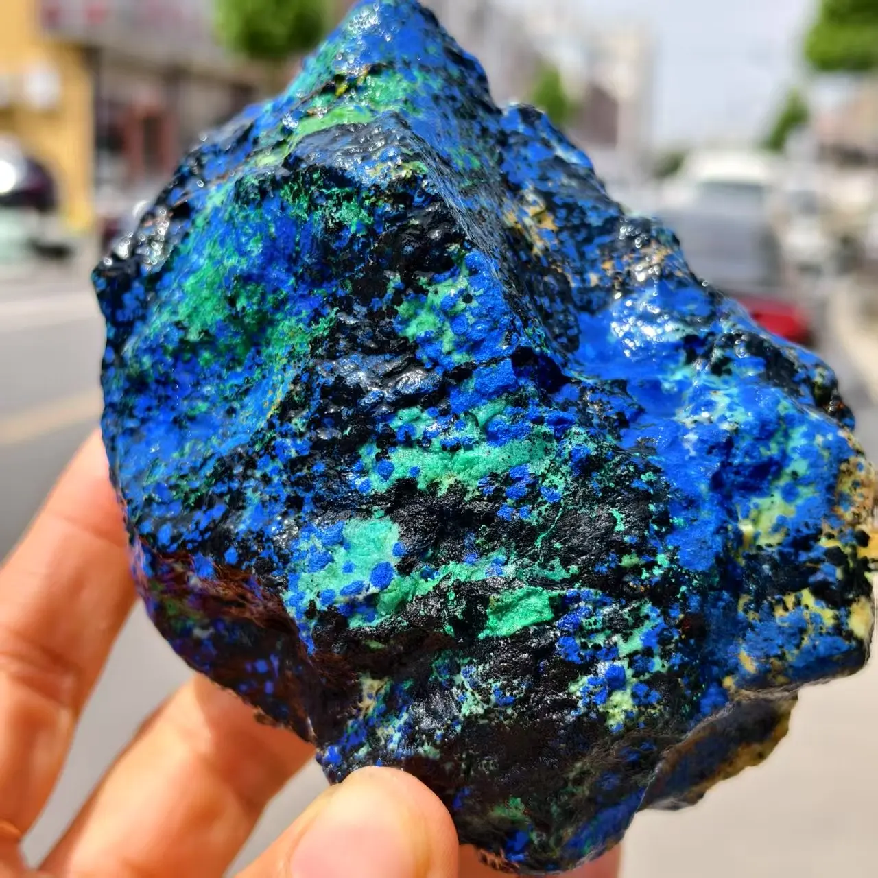 Natural  Blue Azur Original Stone, Quartz Crystal Blue Ore, Azurite Rough, Mineral, Reiki, Healing