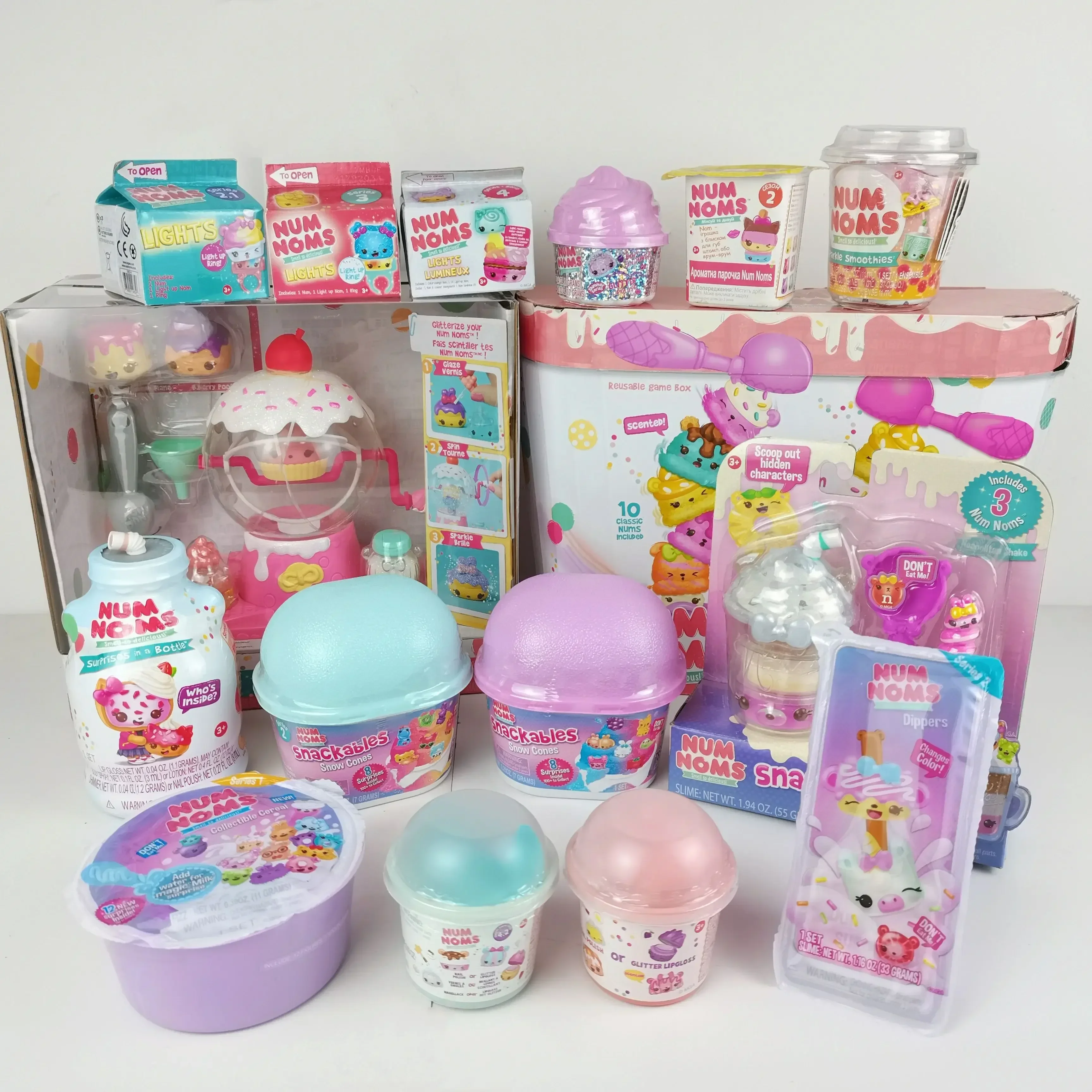 Numnoms Lipgloss Stamp Smell So Delicious Snow Cones Snackables Blind Box Doll Gifts Toy Model Anime Figures Collect Ornaments