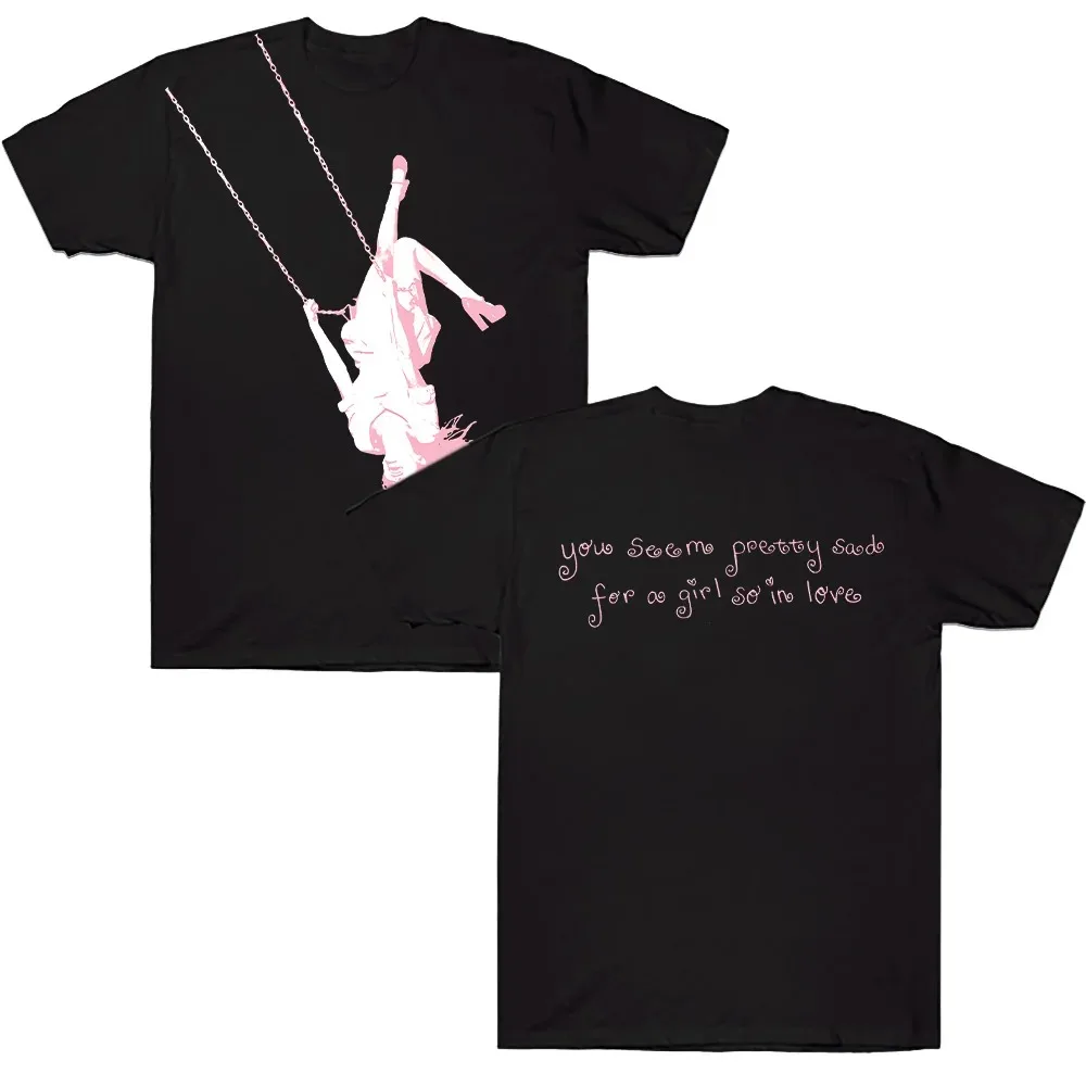 Camiseta Gráfica Oversize de Algodón para Hombre y Mujer, Colección Verano 2026, Olivia You Seem Pretty Sad for A Girl So in Love, Estilo Y2K