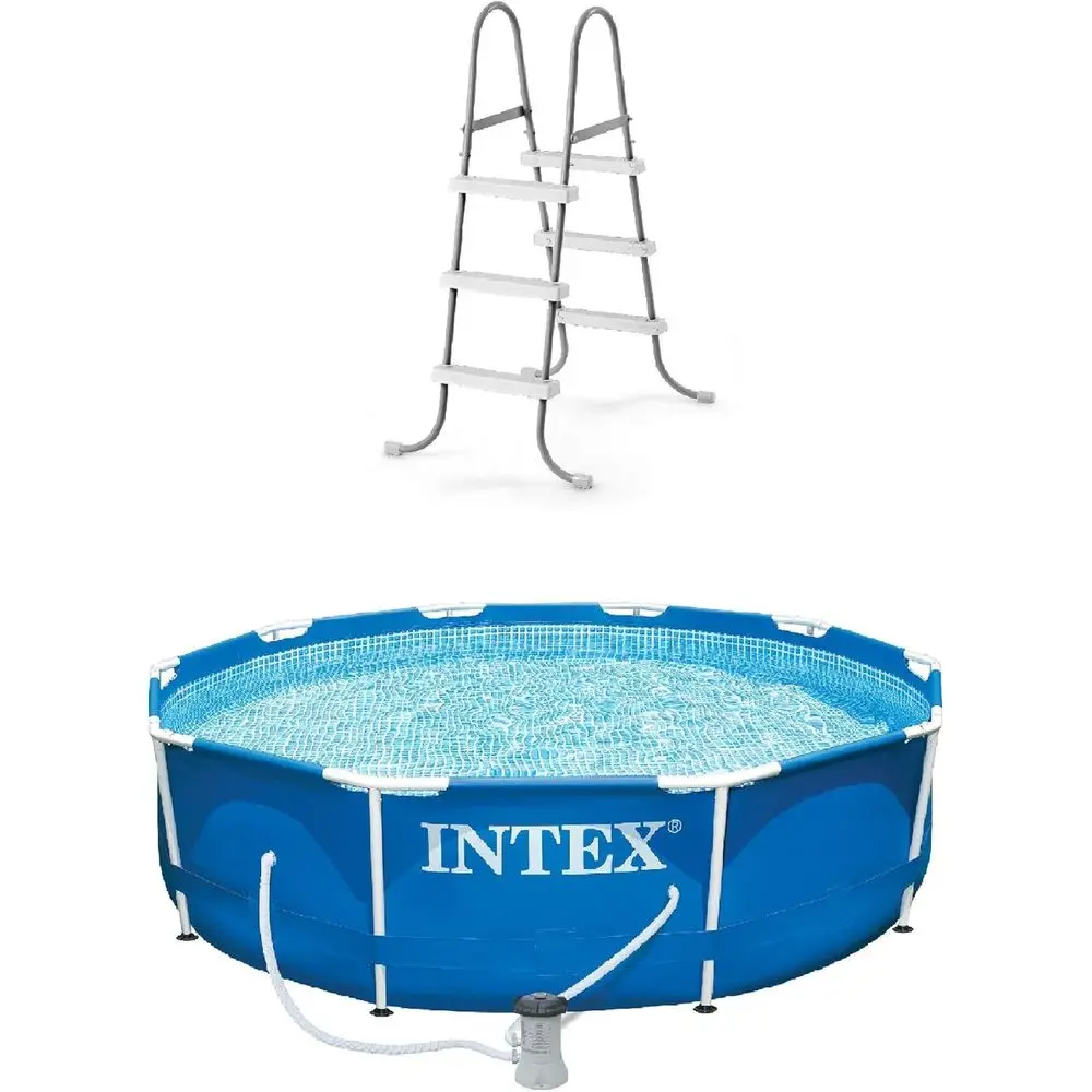 

Лестница для наземного бассейна 10 футов с 2,5-футовыми ступенями и комплектом фильтрующего насоса
