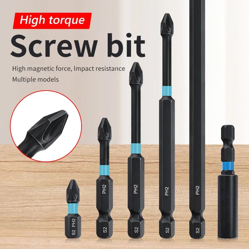 

PH2 Magnetic Batch Head Non Slip Cross Electrical Screwdriver Hardness Drill Bits 25/50/65/70/90/150mm Series Hand Tool