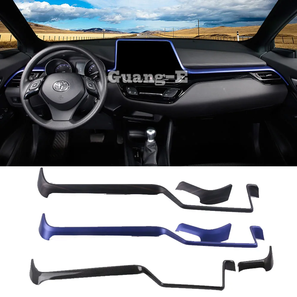 For Toyota C-HR CHR 2017 2018 2019 2020 2021 ABS Chrome Garnish Detector Trim Dashboard Meter Instrument Panel Gauge Frame 2pcs