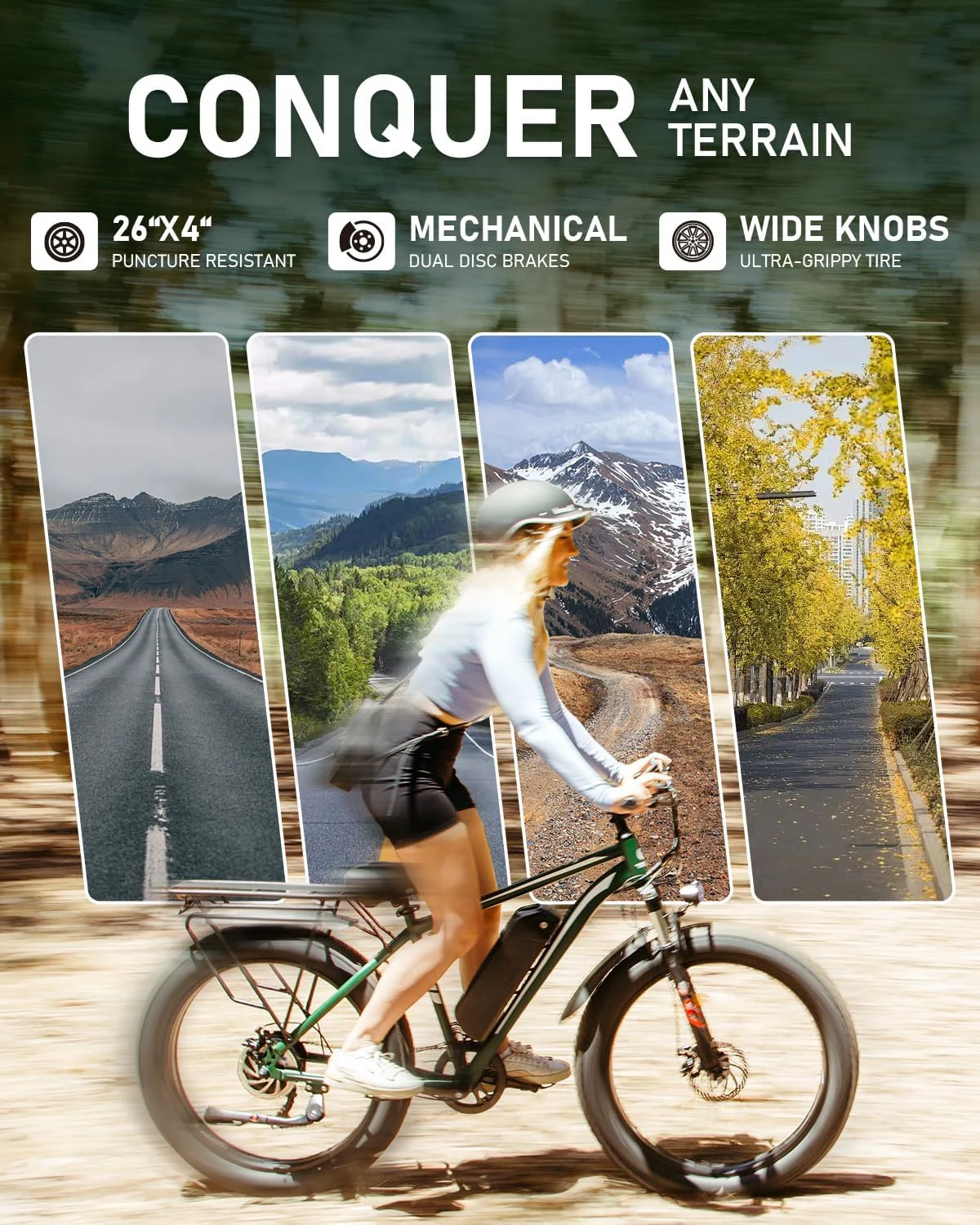 

OBX EB26 Fast Electric City E-Bike Full Suspension 48v Lithium Battery Power Adults' Off-Road Cargo Fat Tire US Warehouse OEM