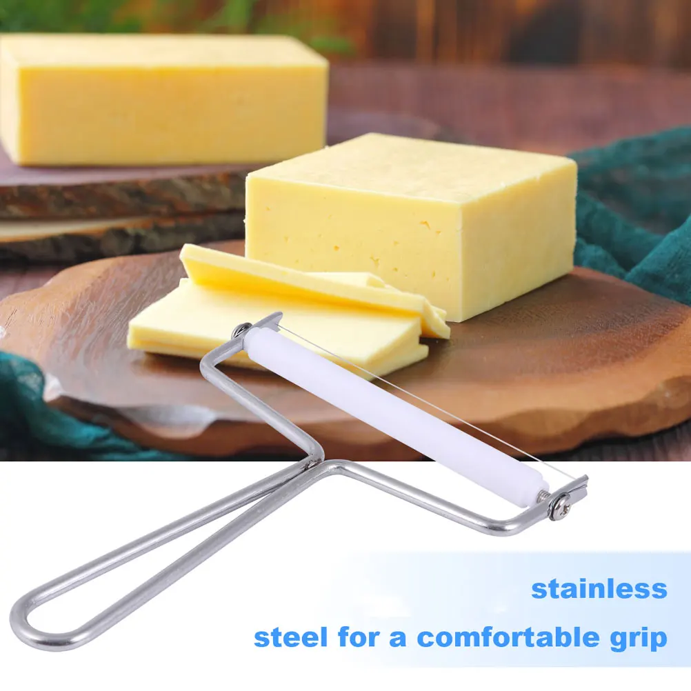 

2 Pcs Stainless Steel Slicer Scraper Butter Handheld Cheese Block Shaver Kitchen Helper Set Bread Making Tool
