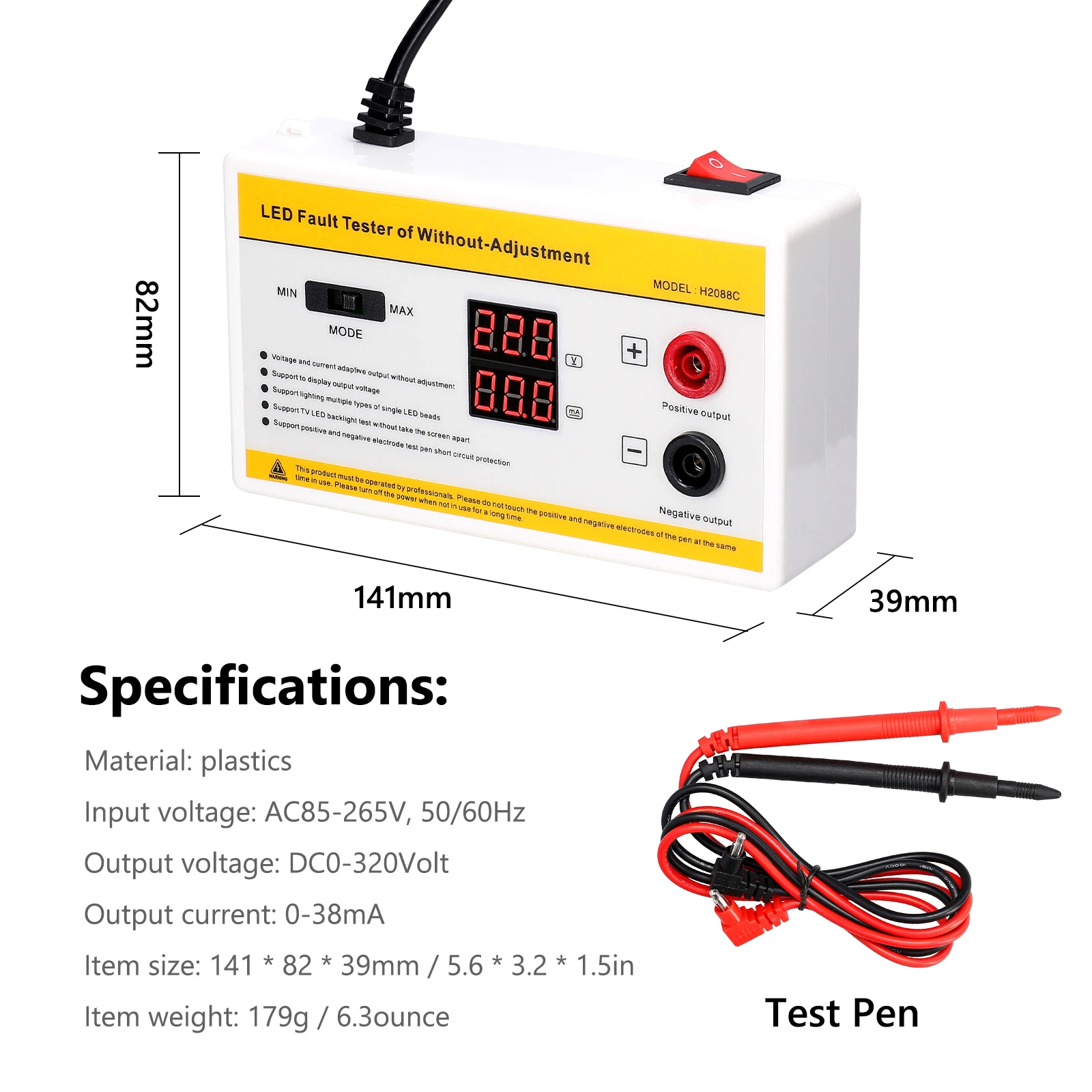 Tester per retroilluminazione TV con lampada a LED Strisce LED multiuso Perline Strumento di test Strumenti di misurazione per tester per