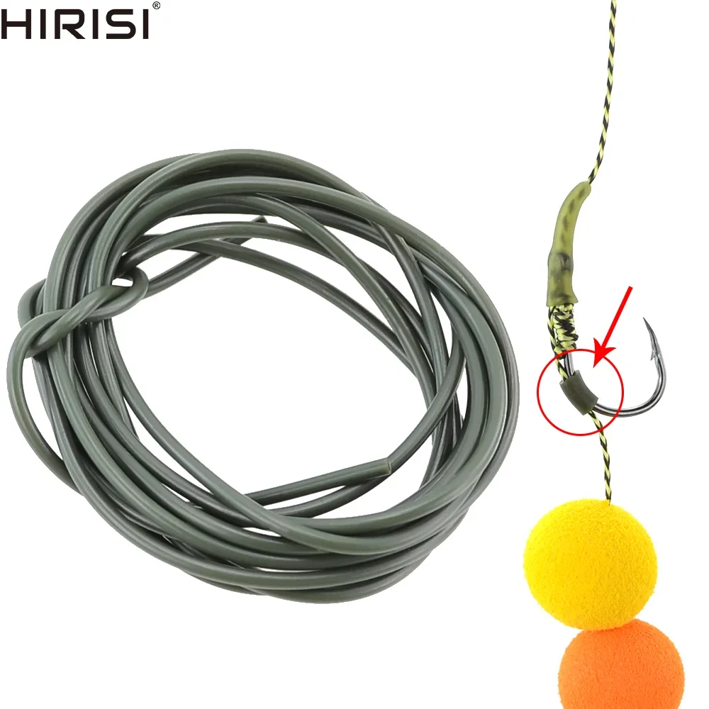 Hirisi 3m amo da pesca alla carpa tubo in Silicone tubo Anti-groviglio per sistema di clip di sicurezza dimensioni 0.5x1.8mm 0.8x1.9mm AE069