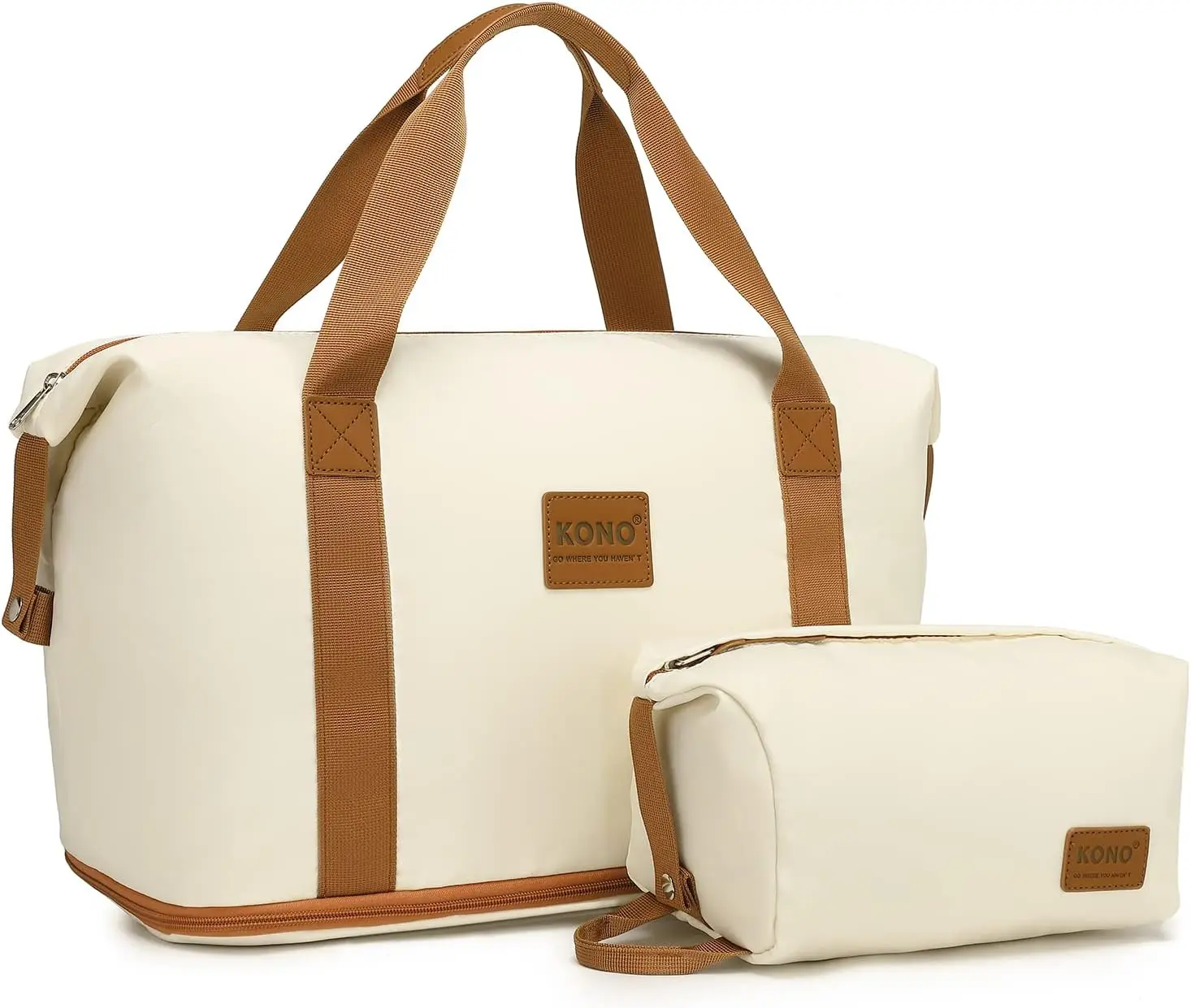 KONO Handgepäck-Reisetasche 40×30×20 cm, erweiterbare wasserdichte Aufbewahrungstasche mit Nassfach für Kurzflüge