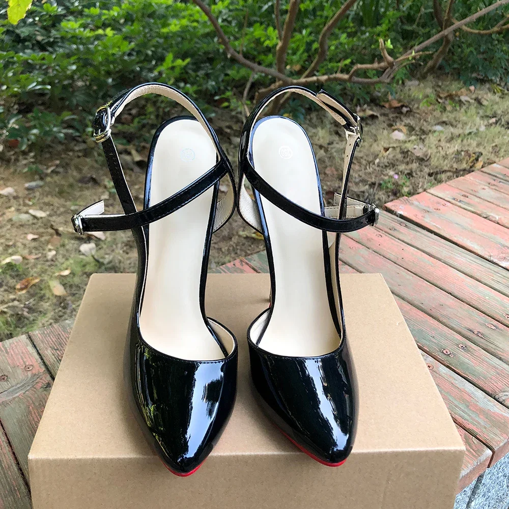 

Женские пикантные черные туфли-лодочки на очень высоком каблуке Heelgoo 16 см, мужские туфли-лодочки на шпильке в стиле фетиш-модель, вечерние туфли для ночного клуба, комод унисекс