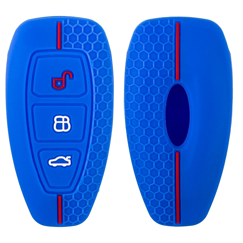 Silicone Car Key Case For Ford Puma Grand C Max Focus Mondeo Kuga Fiesta Ecosport Transit Kuga Silicone Remote Key Case