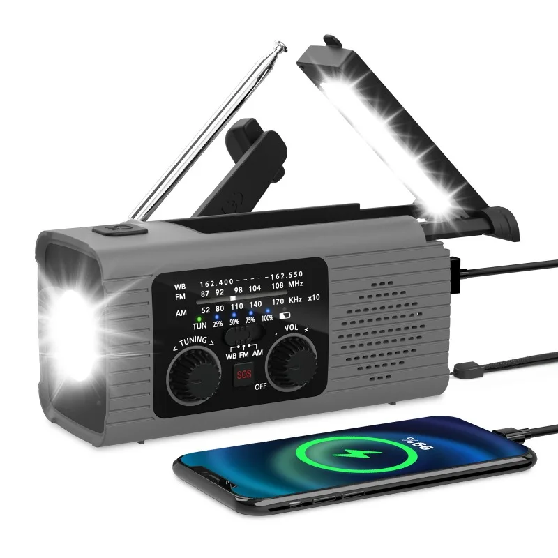 

Emergency Radio Stereo Hand Rechargeable Radio Portable Outdoor Adult Solar Radio