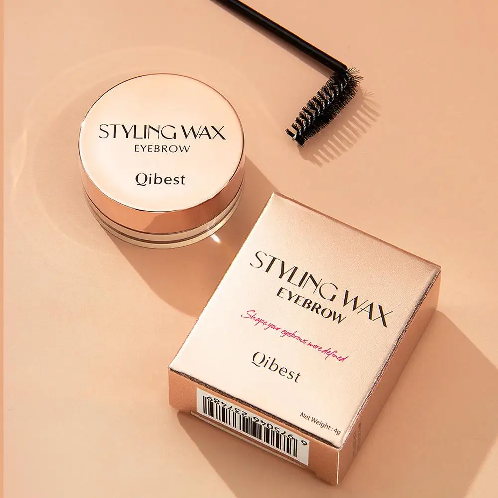 Sapone gel trasparente a forma di sopracciglio Gel per sopracciglia 3D Sopracciglio impermeabile con trucco a lunga durata Fissatore per sopracciglia Pennello per lo styling Cera P1Y9