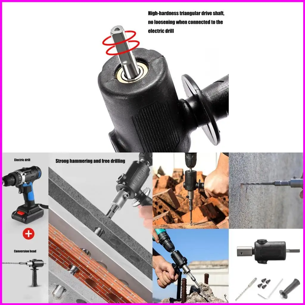 

Hammer Drill Conversion Head Stable Metal Adapter For Professional Contractors