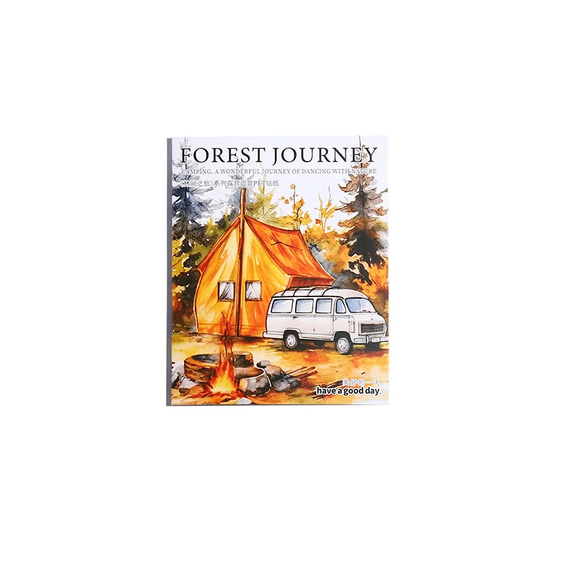 20 pcs Camping Scenery series Stickers aesthetic Decor Scrapbook Diary Album Stationery Stick Labels Junk Journal Supplies