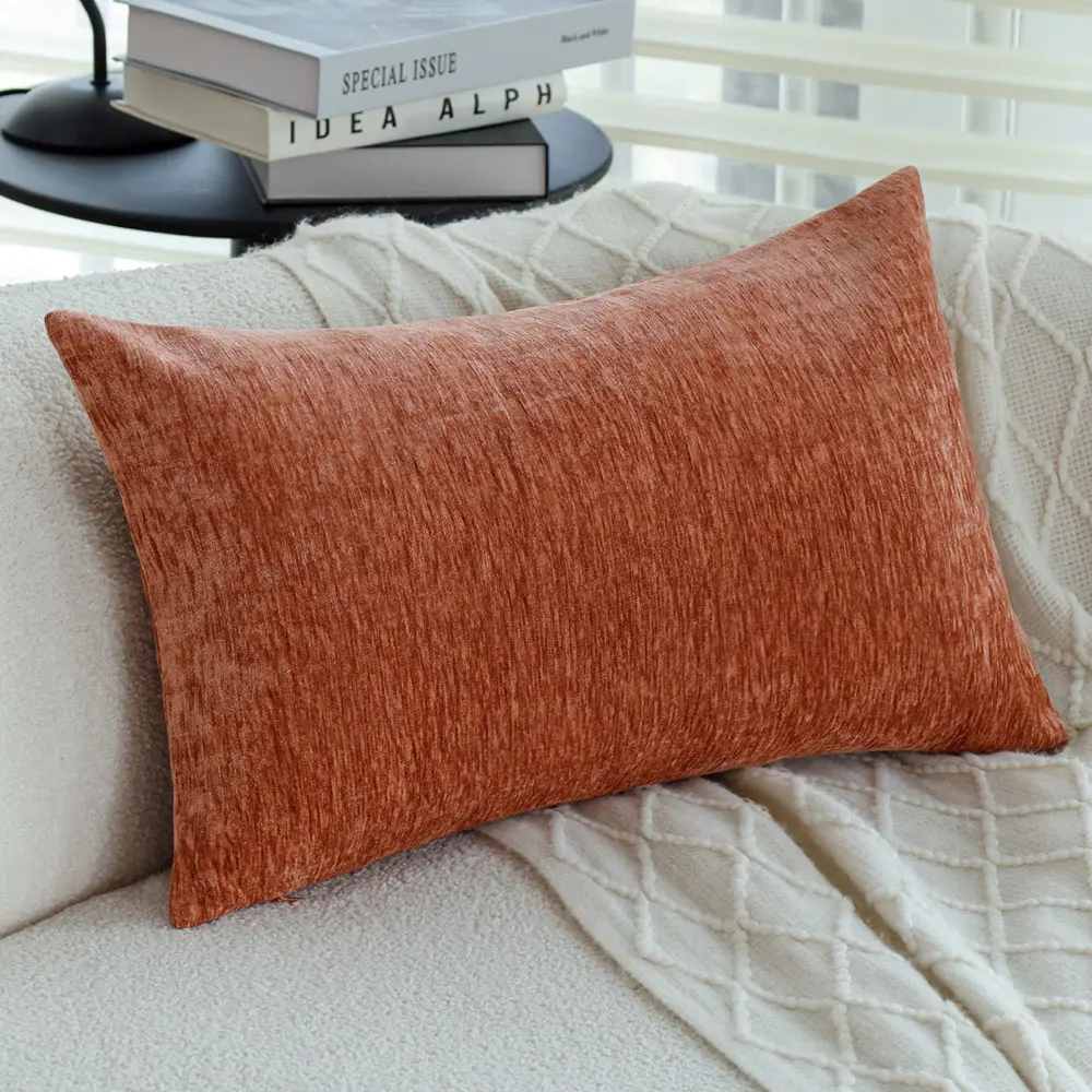30x50 Solid Chenille Decorative Pillow Cover Skin-Friendly Soft Pillowcase for Bedroom Living Room, Sofa Modern Simple Style
