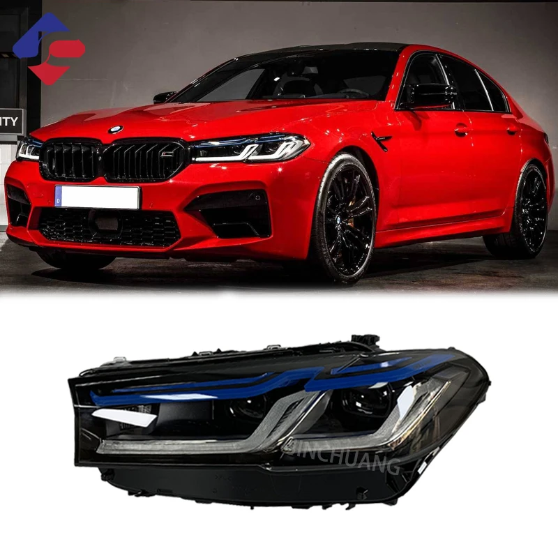 

Для BMW 5 серии G30 G38 2022 M5 520 525 528 530 540 синий свет для бровей светодиодные фары высокого качества